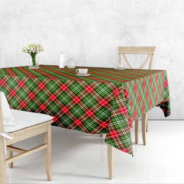 Ervi Teflonový ubrus na stůl čtvercový Royal Lux - Tartan vánoční
