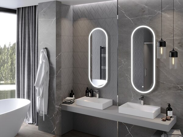 Mexen Bono koupelnové zrcadlo s podsvícením 45 x 120 cm, LED 6000K, protimlhové - 9816-045-120-611-00