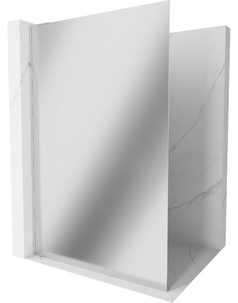 Mexen Kioto L, sprchová zástěna Walk-In 70 x 200 cm, 8mm sklo vzor zrcadlo, chromový profil, 800-070-103-01-50