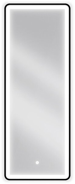 Mexen Coro osvětlené koupelnové zrcadlo 45 x 120 cm, LED 6000K, proti zamlžení, černý rám - 9817-045-120-611-70