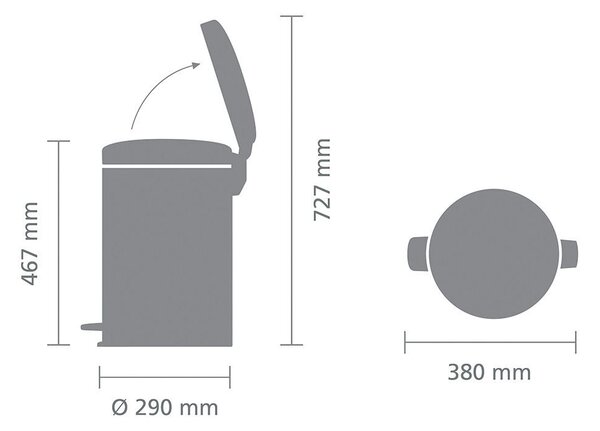 ODPADKOVÝ KOŠ 20 l Brabantia - Odpadkové koše