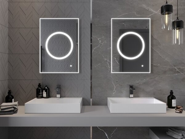 Mexen Koga osvětlené koupelnové zrcadlo 50 x 70 cm, LED 6000K, anti-pára - 9821-050-070-611-00