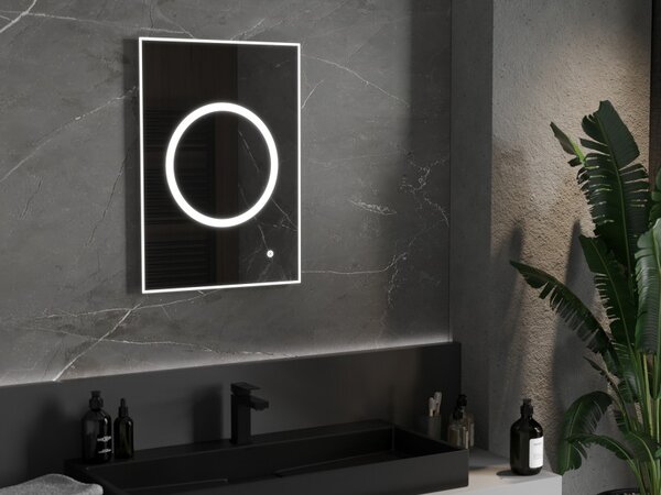 Mexen Koga osvětlené koupelnové zrcadlo 50 x 70 cm, LED 6000K, anti-pára - 9821-050-070-611-00