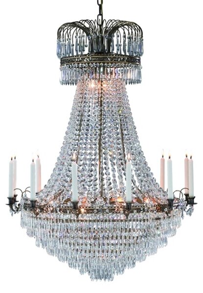 Okázalý svíčkový lustr Läckö 92 cm