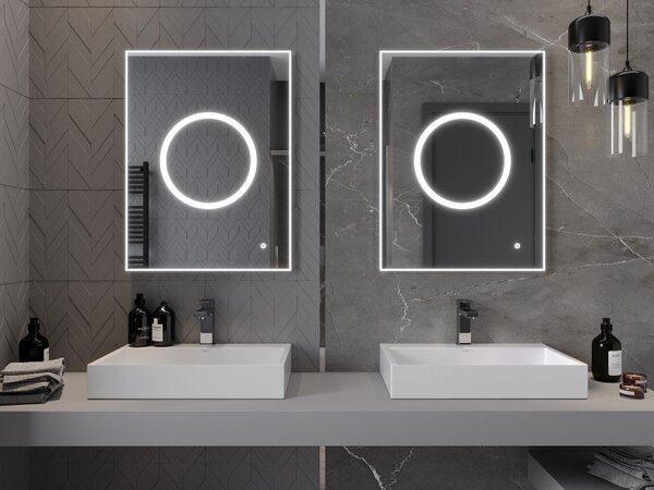 Mexen Koga zrcadlo do koupelny s podsvícením 60 x 80 cm, LED 6000K, antikondenzace - 9821-060-080-611-00
