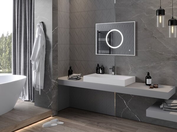 Mexen Koga podsvícené koupelnové zrcadlo 80 x 60 cm, LED 6000K, proti mlze - 9821-080-060-611-00