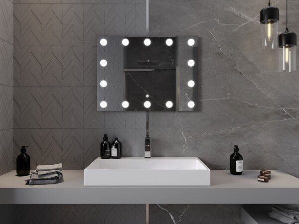 Mexen Dona podsvícené koupelnové zrcadlo 80 x 60 cm, LED 6000K, protizamlžovací - 9818-080-060-611-00