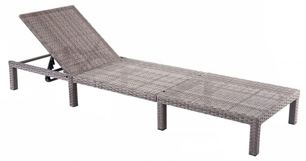 Zahradní lehátko HWC-A51 - polštáře tmavě šedé basic 5cm - šedá