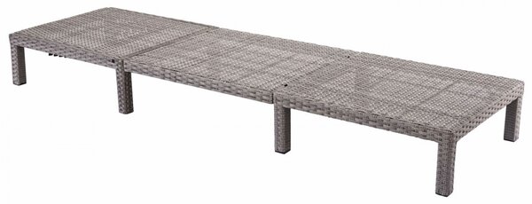 Zahradní lehátko HWC-A51 - polštáře tmavě šedé basic 5cm - šedá