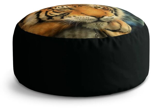 Sablio Taburet Circle Tygr: 38x48 cm