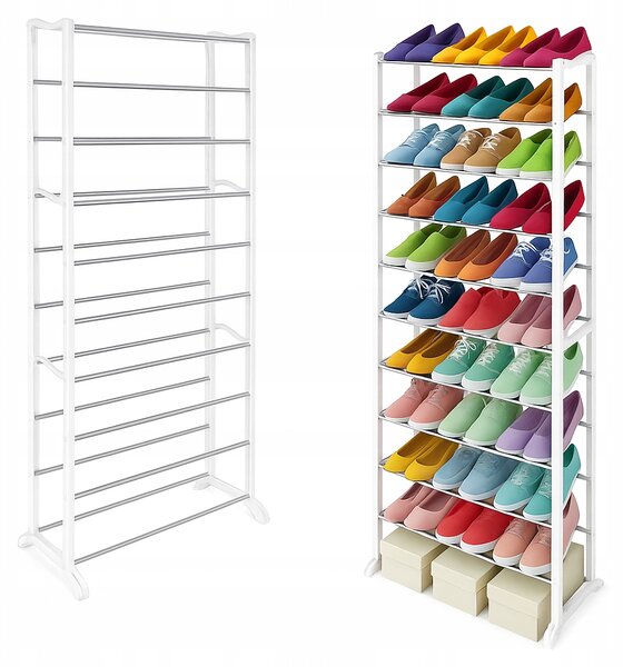 Botník 4NEO 51 x 140 x 25 cm bílý, černý