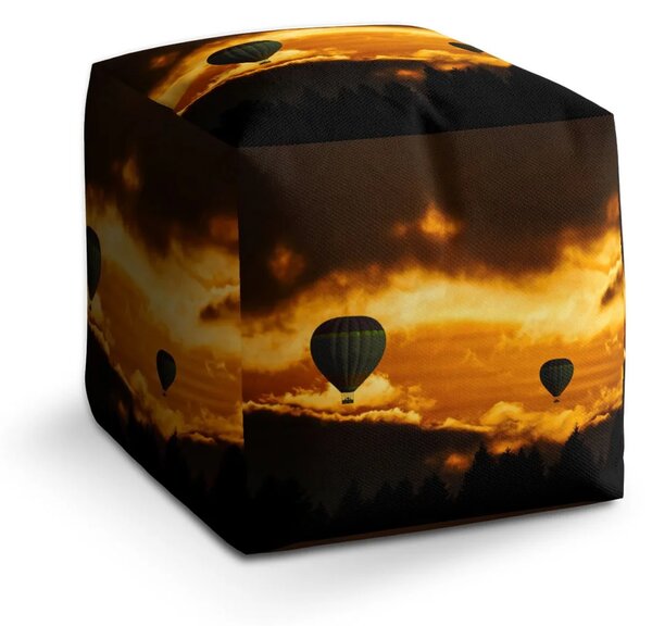 Sablio Taburet Cube Horkovzdušné balony - 40x40x40 cm
