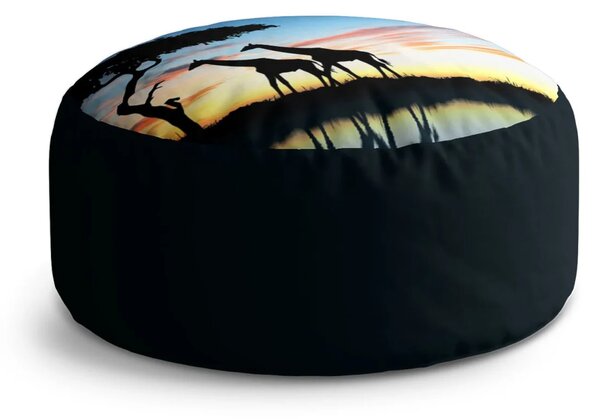 Sablio Taburet Circle Sahara: 38x48 cm