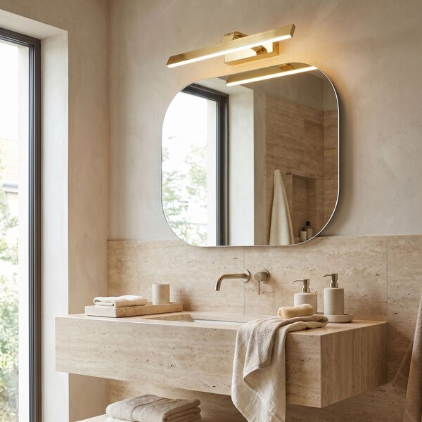 Toolight Rea, Koupelnové nástěnné LED svítidlo SWE004-1W 43cm GOLD, OSW-20103