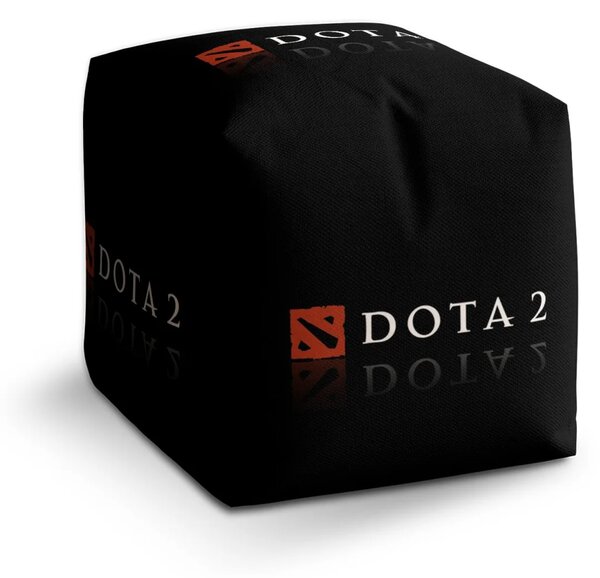 Sablio Taburet Cube DOTA 2 Černá - 40x40x40 cm