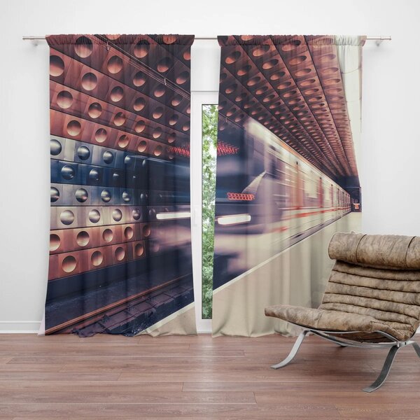 Sablio Závěs Metro v barevné stanici: 2ks 140x250cm