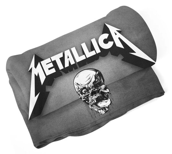 Sablio Deka METALLICA Lebka Šedá - 150x120 cm