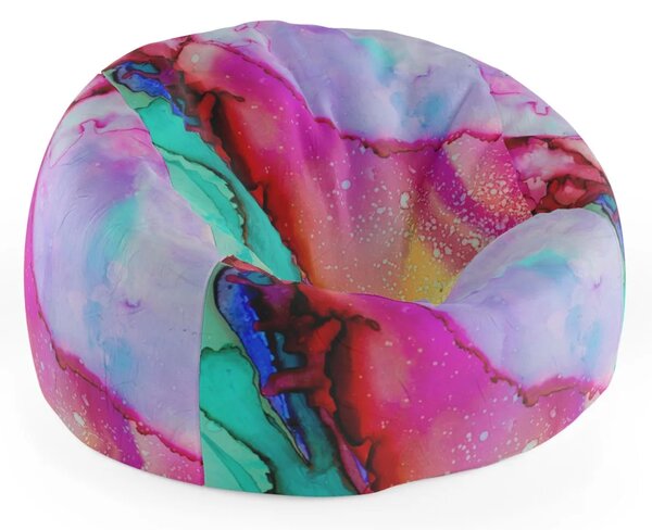 Sablio Sedací vak Cocoon Barvičky - 75 x 45 x 35 cm