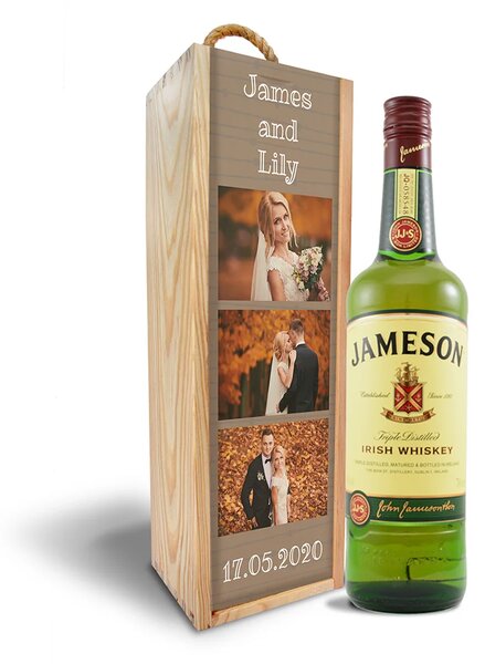 Sablio Dřevěná krabička s potiskem Jameson