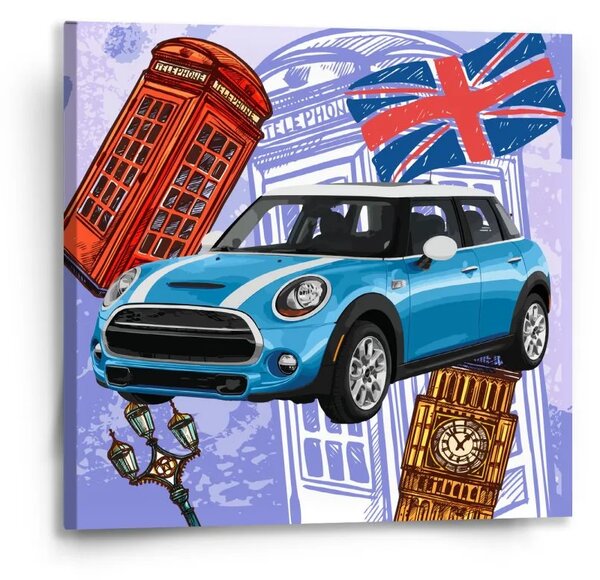 Sablio Obraz Mini sedan Londýn - 50x50 cm