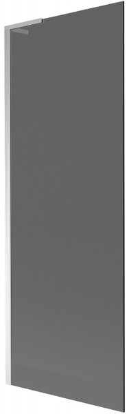 Mexen Next L, 1-křídlová vanová zástěna 70 x 150 cm, 6mm šedé sklo, chromový profil, 895-070-000-03-40-01