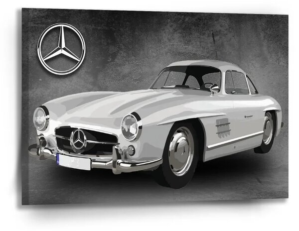 Sablio Obraz Mercedes-Benz 300 SL Šedé pozadí - 90x60 cm