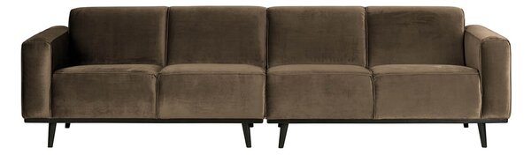 Čtyřmístná pohovka statement 280 cm samet šedá