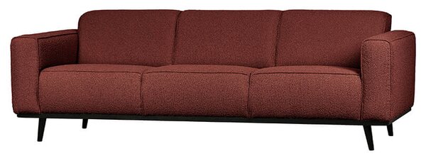 Třímístná pohovka statement 230 cm bouclé červená
