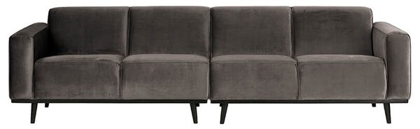 Čtyřmístná pohovka statement 280 cm samet šedá