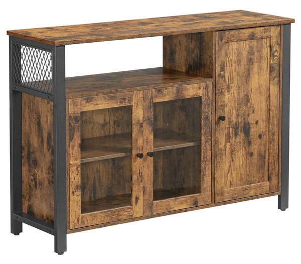 KOMODA, hnědá, černá, 110/75/33 cm Boxxx - Široké komody, Online Only