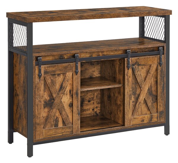 KOMODA, hnědá, černá, 100/80/33 cm Boxxx - Široké komody, Online Only