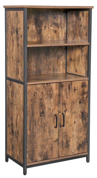VYSOKÁ KOMODA, hnědá, černá, 60/124,5/35 cm Boxxx - Online Only obývací stěny, Online Only