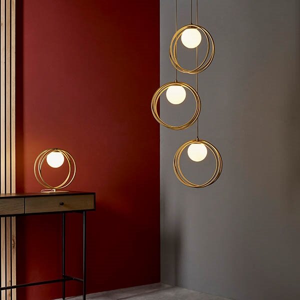 Endon 92491 - Stolní lampa EMILIO 1xG9/3W/230V zlatá/bílá