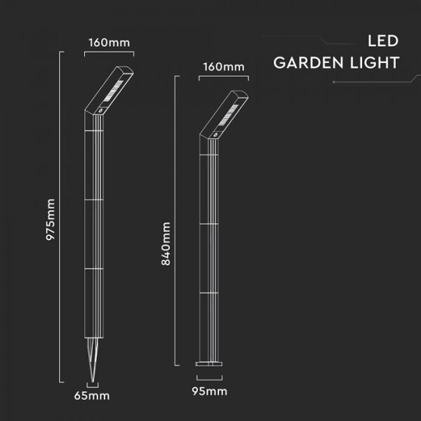 LED Solární lampa 2v1 LED/1,5W/3,7V IP65 1500 mAh