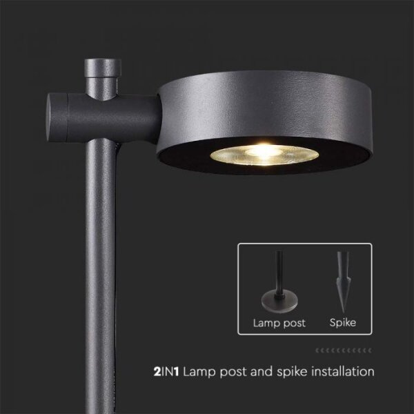 LED Venkovní lampa LED/7W/230V 3000K IP65 černá 102 cm