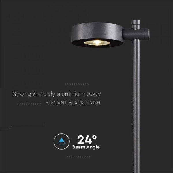 LED Venkovní lampa LED/7W/230V 3000K IP65 černá 102 cm