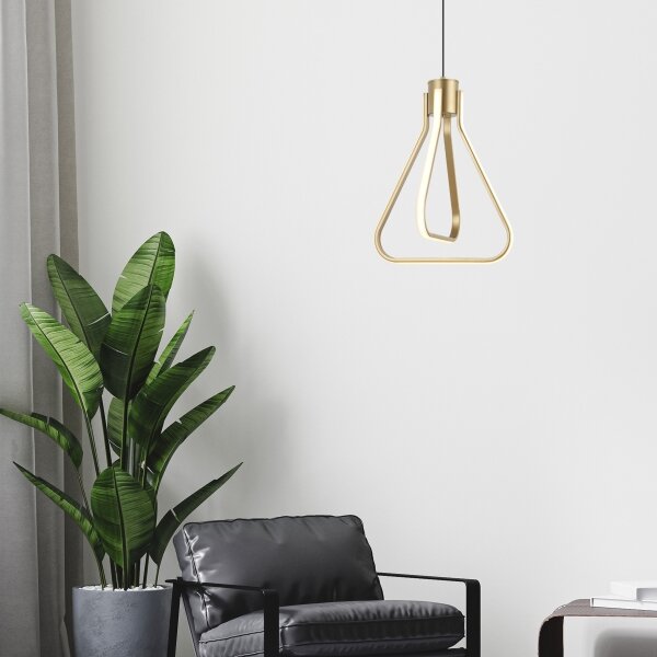 LED Lustr na lanku ZING LED/19W/230V zlatá
