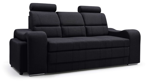 Pohovka Wendell (černá) (s taburetkami). Akce -20%