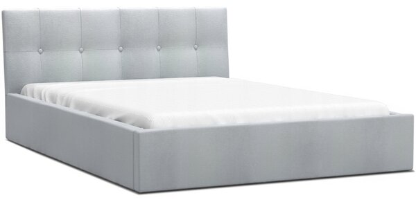 Luxusní manželská postel VEGAS 1 světle šedá 160x200 z paris dřevěným roštem