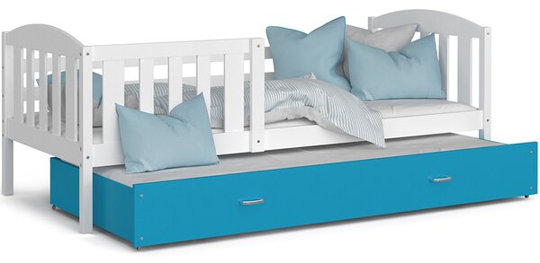 Dětská postel KUBU P2 190x80 cm BÍLÁ-MODRÁ