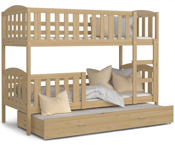 DOBRESNY Dětská patrová postel KUBU 3 190x80 cm BOROVICE