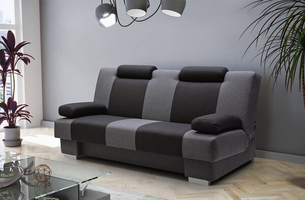Pohovka Adrian (tmavě šedá + černá). Akce -20%