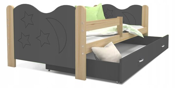 DOBRESNY Moderní dětská postel MIKOLAJ Color 160x80 cm BOROVICE-ŠEDÁ