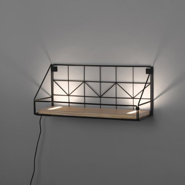 Leuchten Direkt 15277-18 - Police s LED osvětlením BOARD 2xLED/1,75W/230V 45 cm
