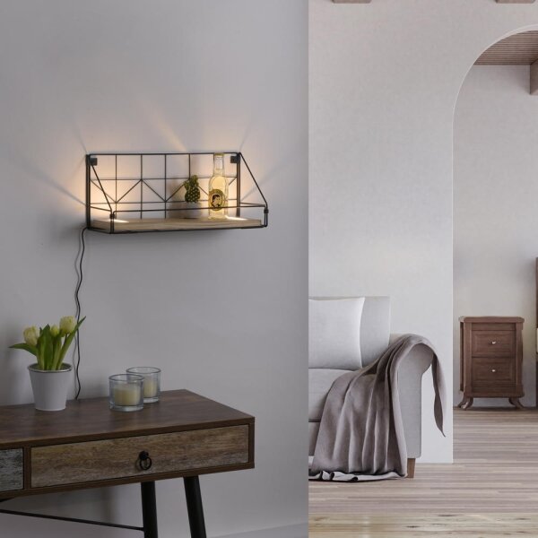 Leuchten Direkt 15277-18 - Police s LED osvětlením BOARD 2xLED/1,75W/230V 45 cm