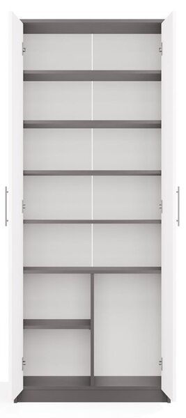 TP Living Kancelářská knihovna OLIV 2D antracit/bílá