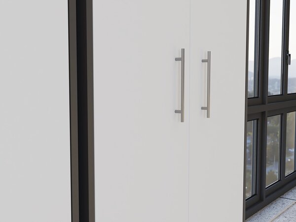 TP Living Kancelářská knihovna OLIV 2D antracit/bílá