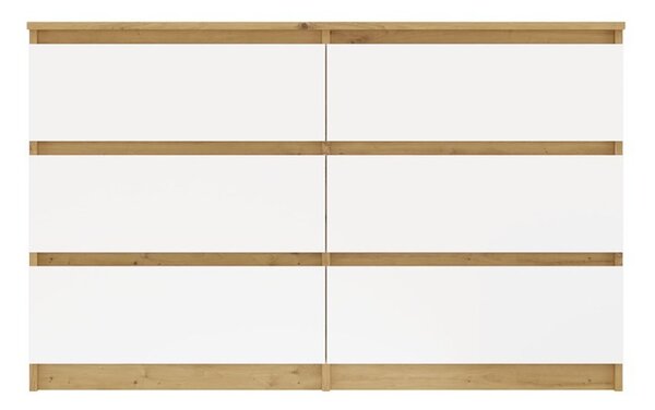 TP Living Komoda MALWA M6 120 cm dub artisan/bílá