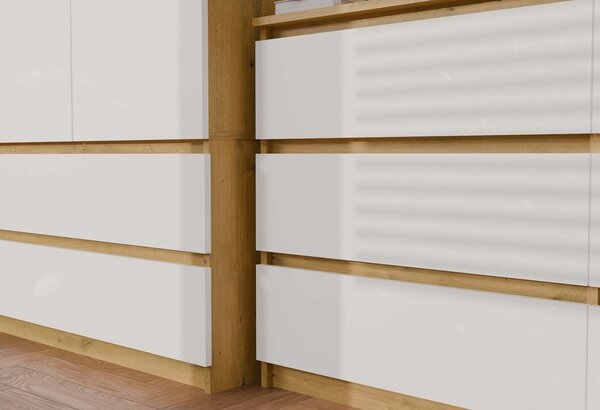 TP Living Komoda MALWA M6 120 cm dub artisan/bílá