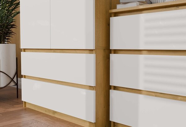 TP Living Šatní skříň MALWA I 90 cm dub artisan/bílá